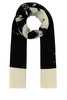 Alexander McQueen Ivory Silk Blend Scarf - Ivoryblack - Thumbnail 1