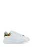 Alexander McQueen White Leather Sneakers With Printed Leather Heel Sneakers - White Multicolor - Thumbnail 2