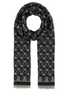 Alexander McQueen Embroidered Wool Blend Foulard - Grey/Black - Thumbnail 1