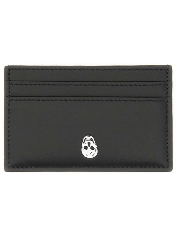 Alexander McQueen Skull Card Holder - Black