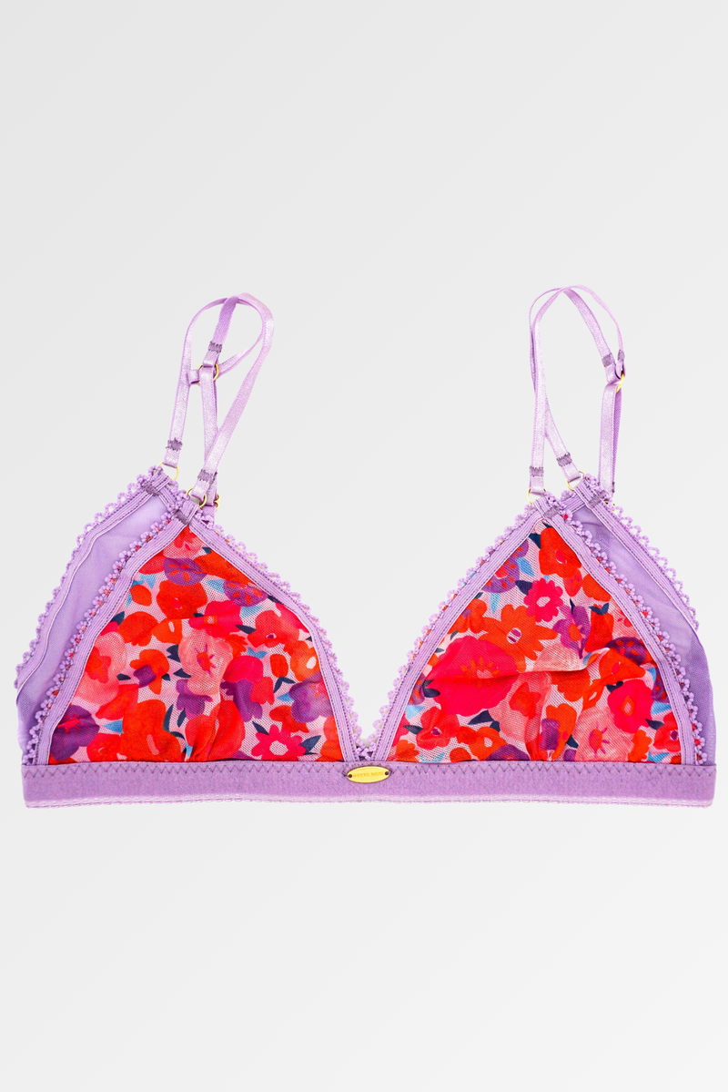 Nette Rose Jamie Soft Triangle Bralette - Red Nette Rose Jamie Soft Triangle Bralette - Red