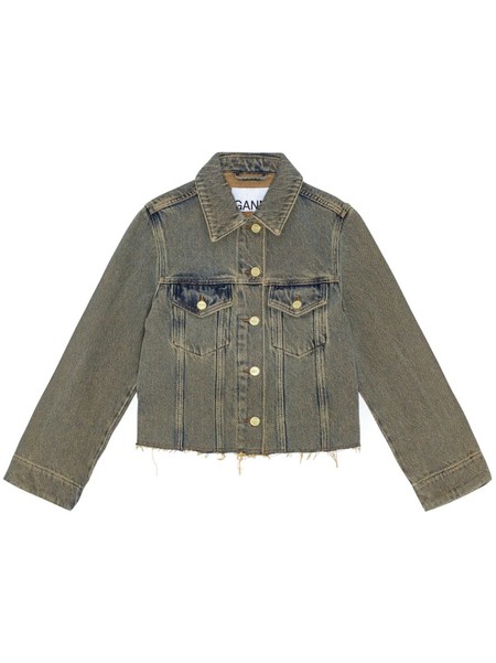 ガニー x リーバイス デニムジャケット オフショルダー S GANNI GANNI（ガニー）の「GANNI クロップドデニムジャケット（デニム