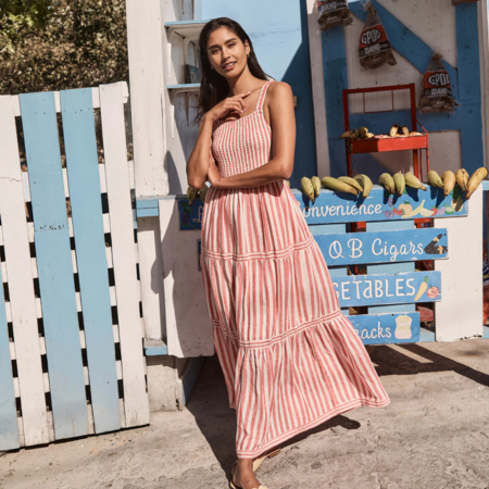 Marine Layer Corinne Maxi Dress - Multi Stripe | Garmentory