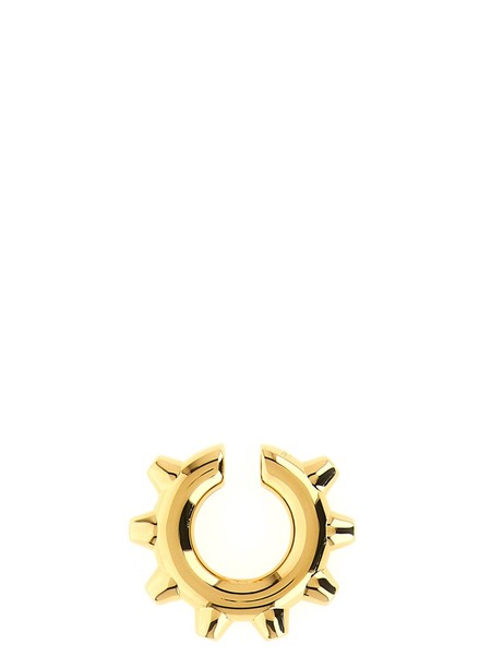 Ernest W. Baker Gold Diamond Quilted Stone Ring | Garmentory