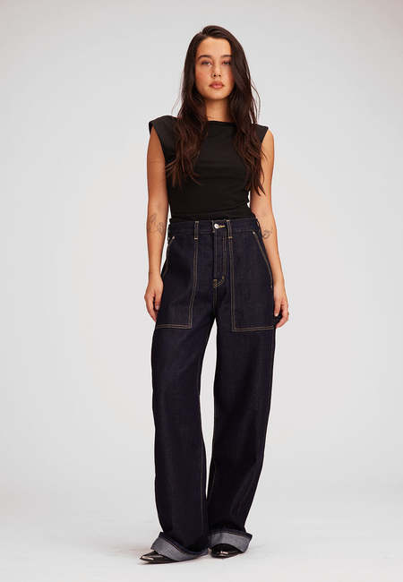 【ALEXANDER WANG】ENGINEERED TROUSERS 30 ALEXANDER WANG ZIP-EMBELLISHED SKINNY TROUSERS - Black