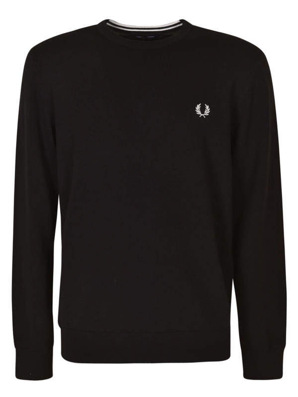 Fred Perry Classic Crewneck Jumper - Black