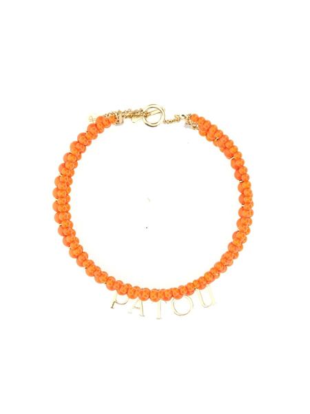 【関税&送料込】Patou Glass And Brass Bead Necklace Patou Glass And Brass Bead Necklace - Orange | Garmentory