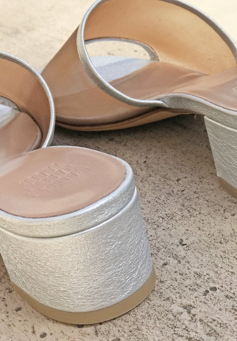 Maryam Nassir Zadeh Sophie Mesh Slide - Silver/Taupe