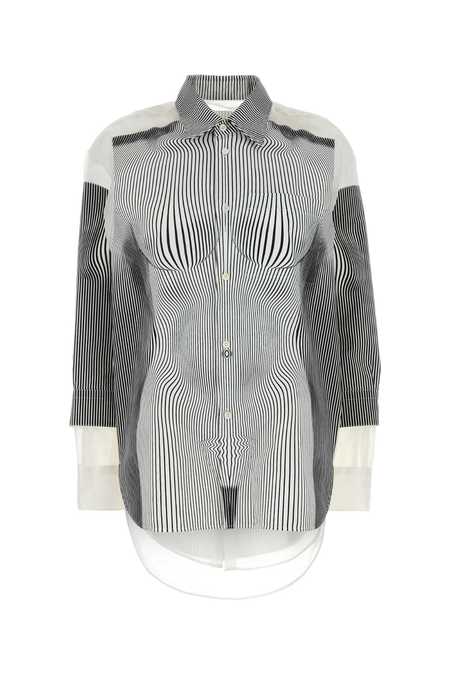 Tシャツ・カットソー JeanPaul GAULTIER Jean Paul Gaultier LS Double Layer Shirt Jean Paul Gaultier LS Double Layer Shirt - Black White