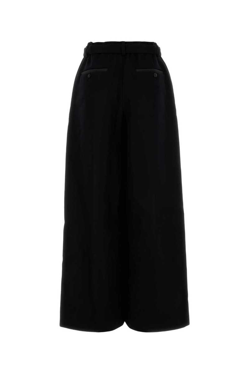 パンツ Sacai Black Wool Wide-Leg Pant sacai Wool Wide-leg Pant - Black | Garmentory
