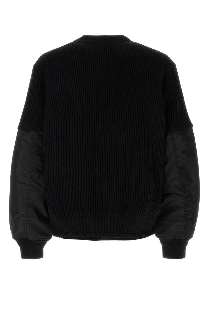 スウェット・トレーナー Sacai Sacai Gonz Multi Patch Nylon Twill X Knit Sweater sacai Gonz Multi Patch Nylon Twill X Knit Sweater - Black