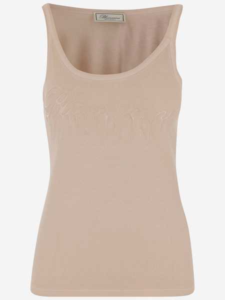 Tシャツ・カットソー BLUMARINE Black Viscose Blend Tank Top Blumarine Viscose Blend Tank Top - Black | Garmentory