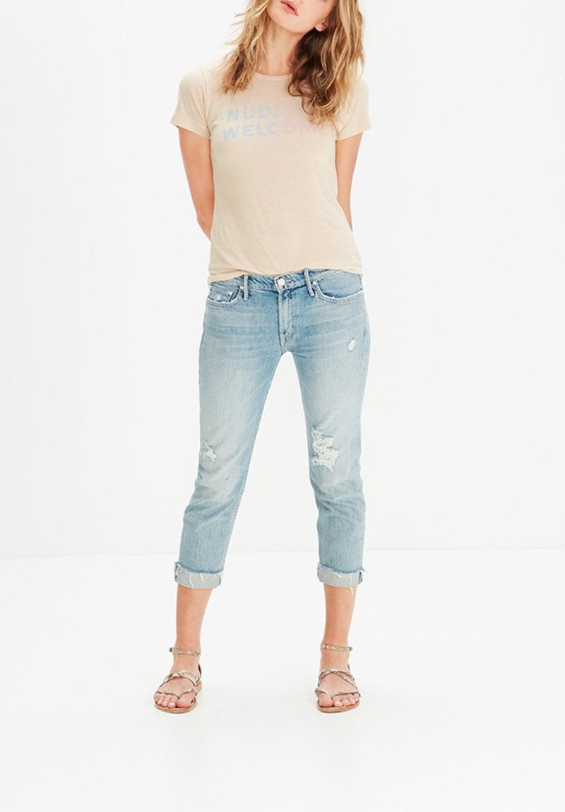 Boyfriend Jeans Mother The Dropout Cropped Slim Jeans Mother The