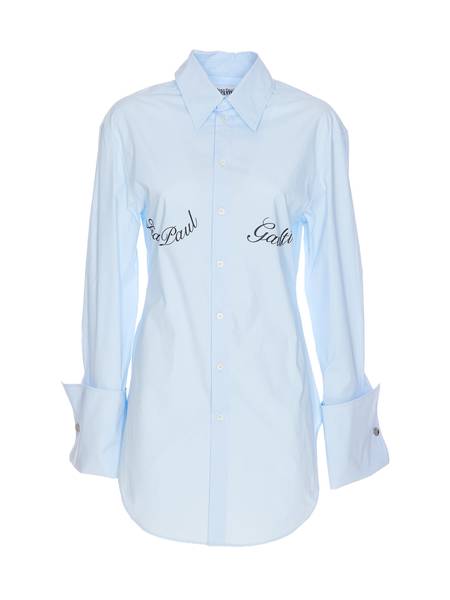 Jean Paul Gaultier LS Double Layer Shirt - Black White