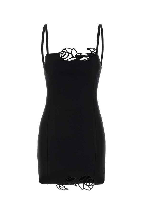 ワンピース BLUMARINE Black Stretch Crepe Mini Dress Blumarine Black Stretch Crepe Mini Dress | Garmentory