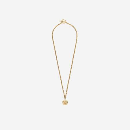 Patou Glass And Brass Bead Necklace - Orange | Garmentory
