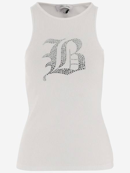 Blumarine Viscose Blend Tank Top - Black | Garmentory