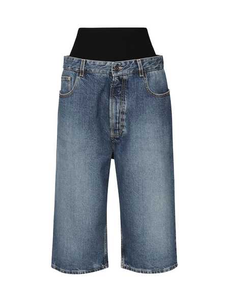 デニム・ジーパン ALAIA BLACK COTTON JEANS ALAÏA BLACK KNIT BAND JEANS IN DENIM |ALAÏA US