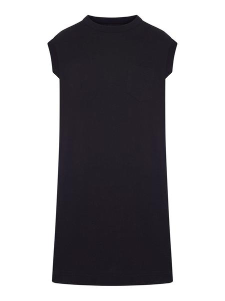 sacai Dress With Draped Cotton Inserts On The Back - White