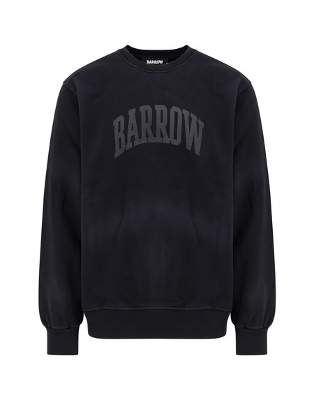 スウェット・トレーナー BARROW Cotton sweatshirt with logo on the front Nero Barrow Unisex Cotton Sweatshirt With Logo Print On The Front