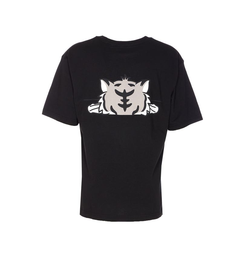 Kenzo Happy Tiger Embroidered Oversize T-shirt - Black
