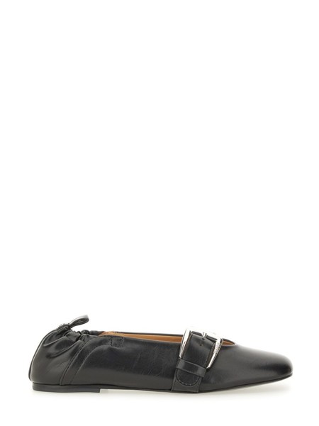 サンダル・ミュール Ganni Big Bow Ballerinas - Ganni - Synthetic - Black Black Black Big Bow Slingback Ballerinas | GANNI HU