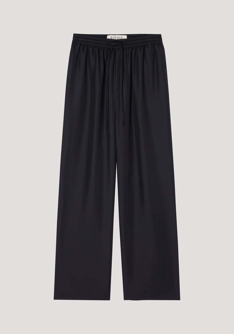 Rhe Wide Leg Silk Trousers