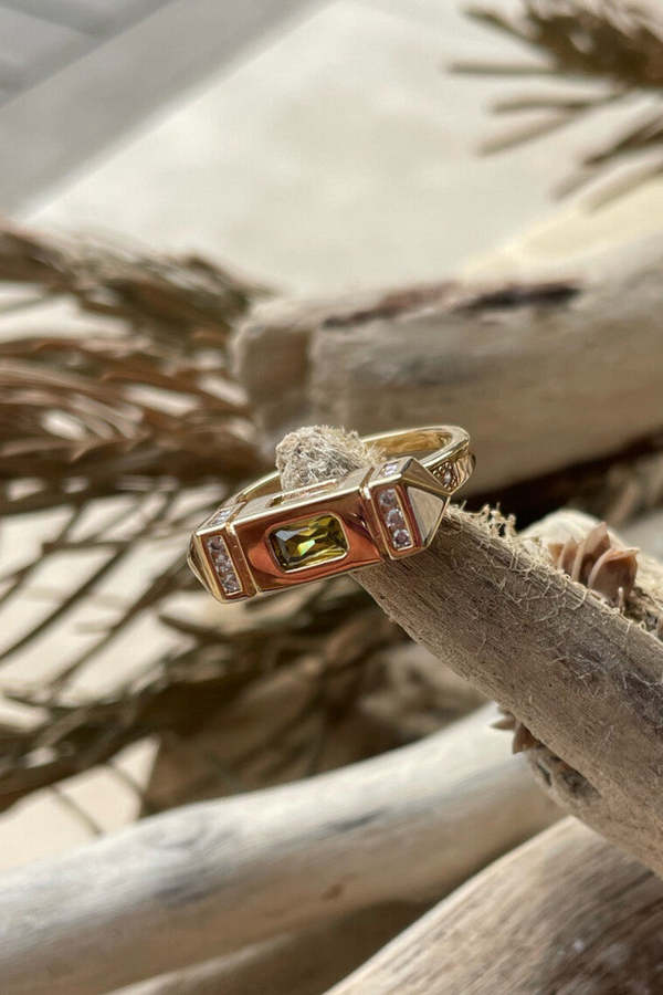 La Blonde Aux Bijoux Ganesha Ring - Gold Plated Brass