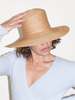 Clyde Medium Brim Flat Top Straw Hat - Sand - Thumbnail 1