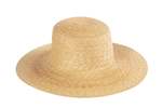 Clyde Medium Brim Flat Top Straw Hat - Sand - Thumbnail 3