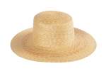 Clyde Medium Brim Flat Top Straw Hat - Sand - Thumbnail 4