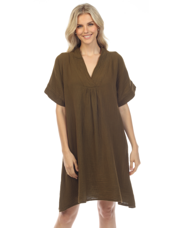 honest cotton tulum dress Tulum Dress Olive / S/M