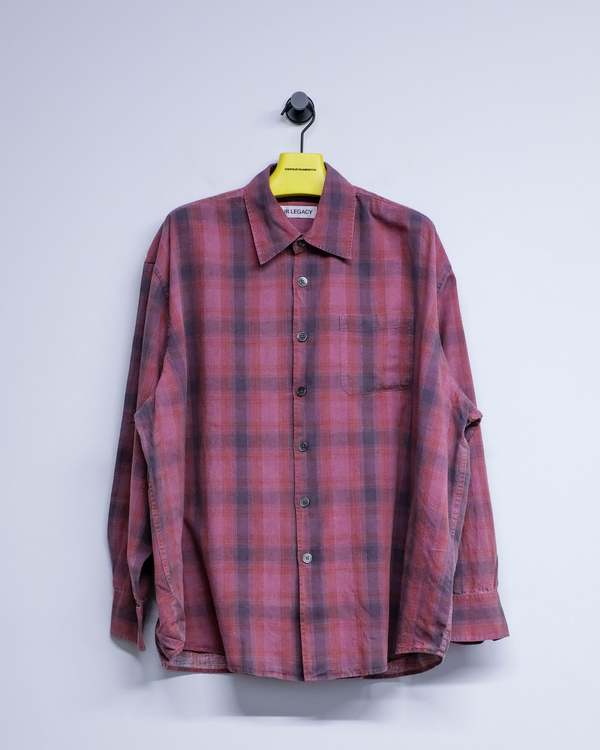 Our Legacy Idaho Flannel Check Cotton Borrowed Shirt | Garmentory