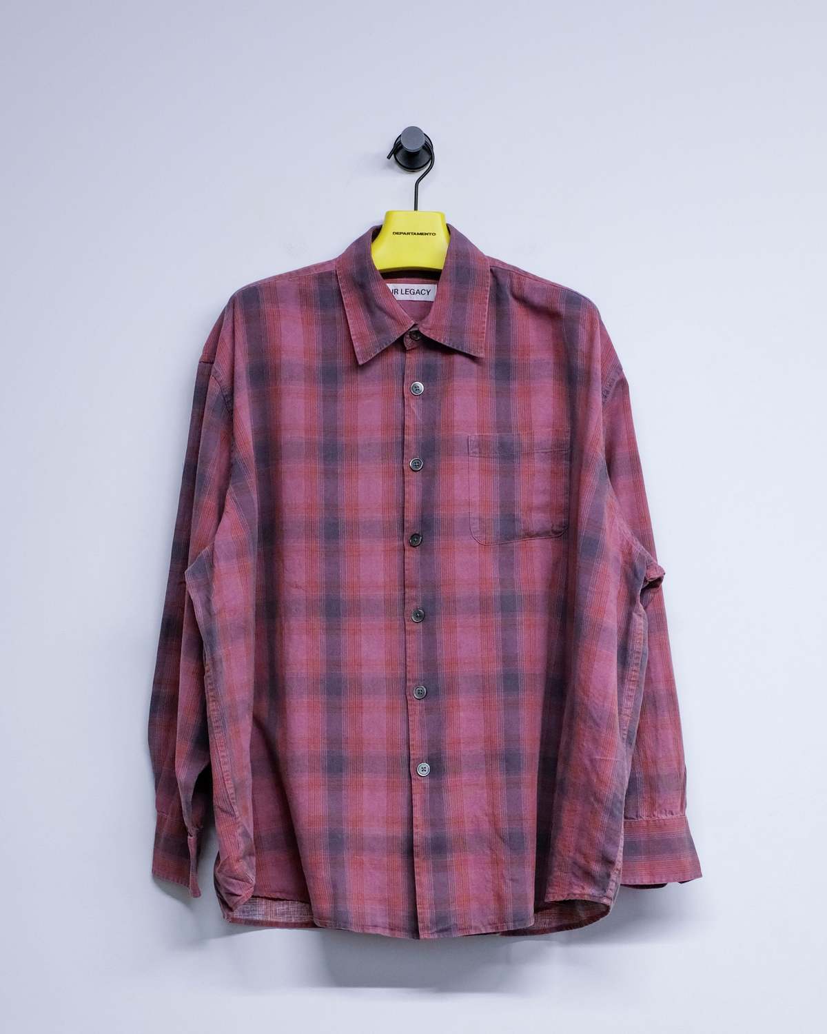 Our Legacy Idaho Flannel Check Cotton Borrowed Shirt | Garmentory