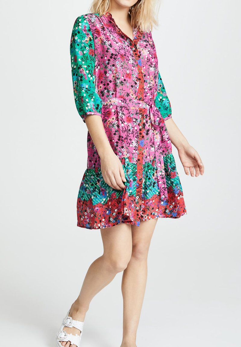 saloni tyra silk dress SALONI Tyra Botanical-Print Silk Midi Dress