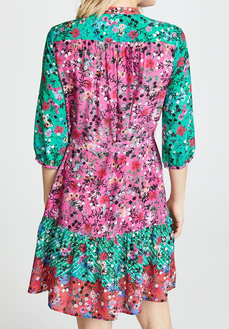 saloni tyra silk dress Saloni Tyra Belted Printed Silk Crepe De Chine Mini Dress In Cream - 70% Off