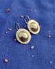 Dani Guirra Golden Metal Disk Merchant Earrings - Thumbnail 4