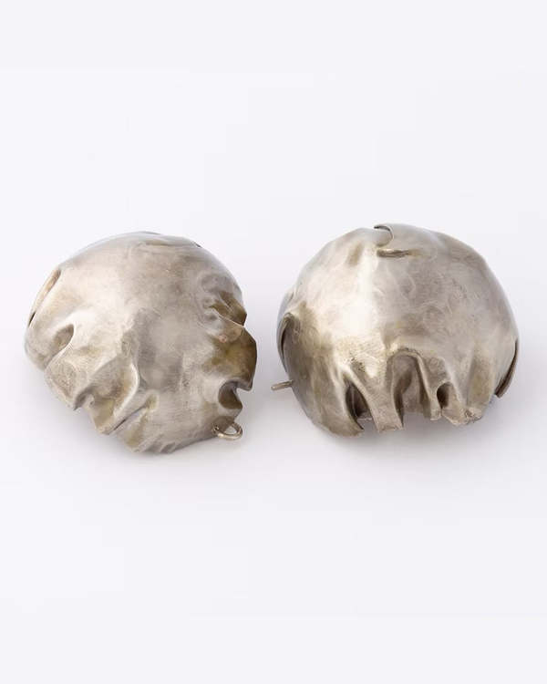 Dani Guirra Silver Dome Earrings