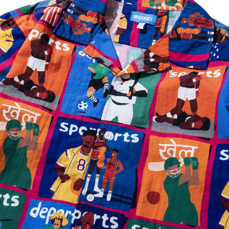 MARKET Illustrated SS Button Up Shirt - Multi