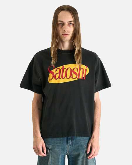 トップス LAST DAYS TEE Satoshi Nakamoto Studded Logo T-Shirt - Washed Black