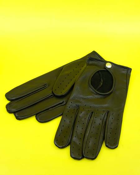 小物 Ernest W. Baker Lamb Leather Gloves Ernest W. Baker Black & Red Contrast Leather Driving Gloves