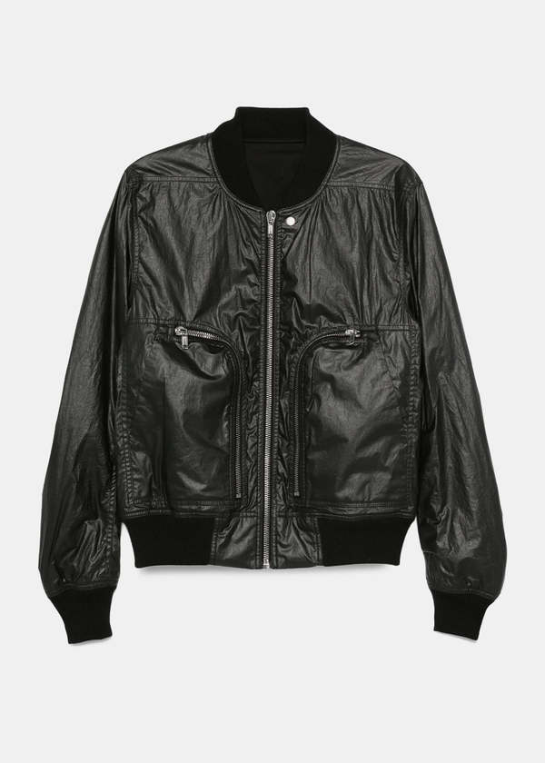 Rick Owens Bauhaus Flight Bomber Jacket - Black | Garmentory