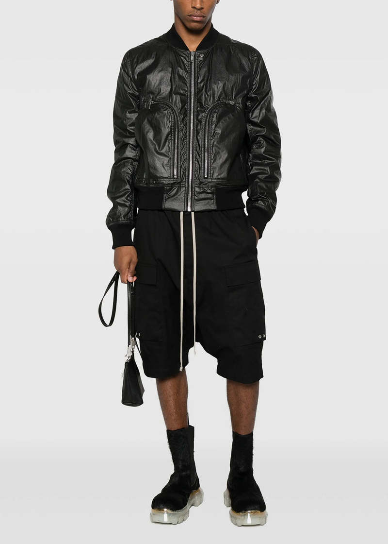 Rick Owens Bauhaus Flight Bomber Jacket - Black