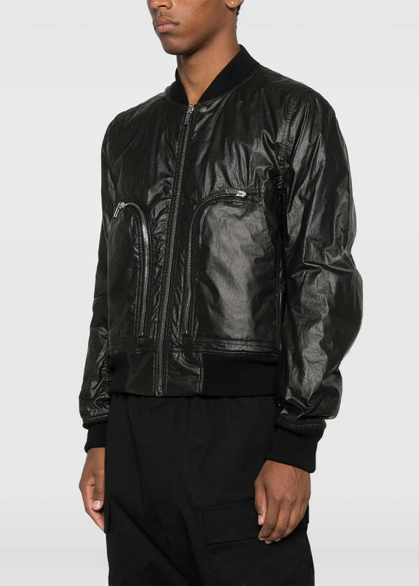 Rick Owens Bauhaus Flight Bomber Jacket - Black | Garmentory