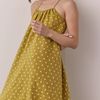 amente Polka Dot Back Tie Ankle Dress - Moss - Thumbnail 2