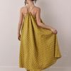 amente Polka Dot Back Tie Ankle Dress - Moss - Thumbnail 3