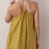 amente Polka Dot Back Tie Ankle Dress - Moss - Thumbnail 4