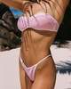 L*Space Ribbed Pixie Bikini Bottom - Pink Sugar Cream - Thumbnail 2