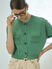 Maison De Ines Summer Pocket Knit Cardigan - Green - Thumbnail 1