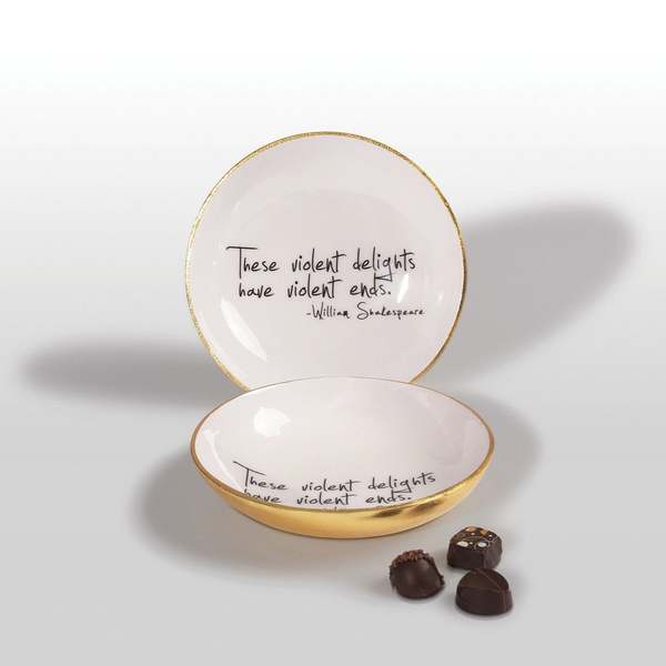 Lunares Violent Delights Have Violent Ends Shakespeare Bowl with Quote